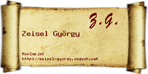 Zeisel György névjegykártya