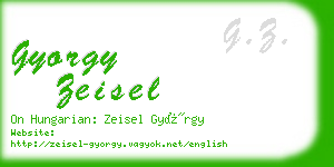 gyorgy zeisel business card